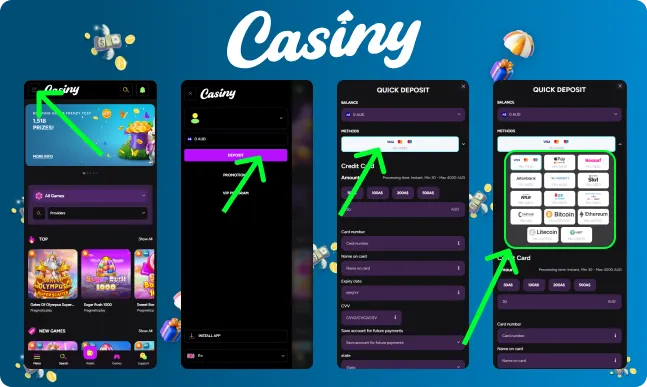 Payment methods in Casiny