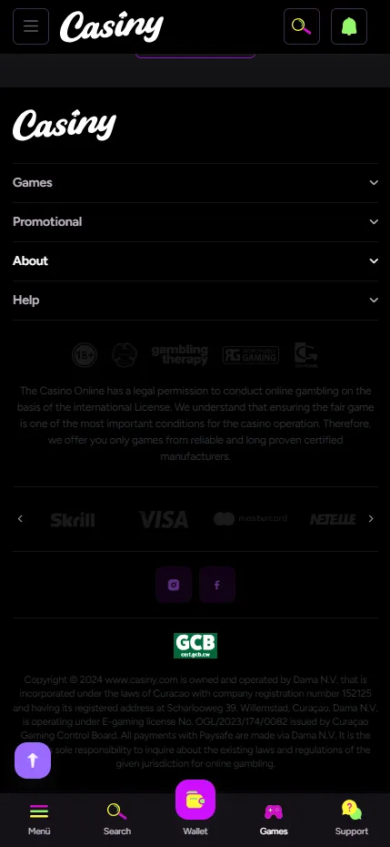 Footer Menu