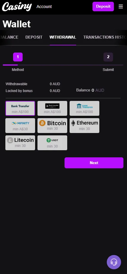 Withdrawal Methods